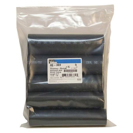 Adhesive Lined Heat Shrink Tube, Heavy Wall, 3:1 I.D. Shrink Ratio, 2 in I.D. Before Shrinking MPN:46-369