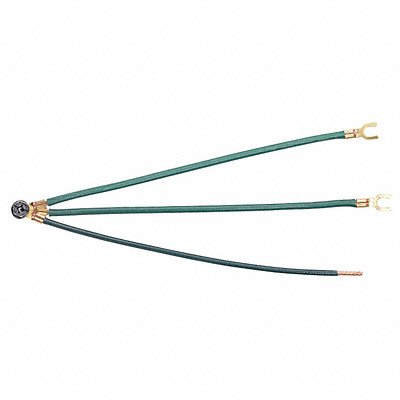 Grounding Tail 3Wire PT 2Fork Green Pk25 MPN:30-3289
