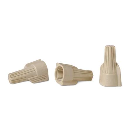 Twist-On Wire Connector, 8 AWG Max, Tan, Polypropylene Insulation, 600 V, 150 PK MPN:30-241J