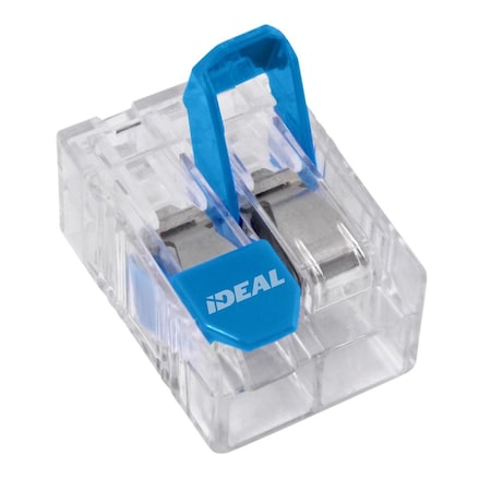 Lever Wire Connector, 10 AWG Max, 3 Port, Blue, Polycarbonate Insulation, 1, 000 V, 30 A, 225 PK MPN:30-25L33J