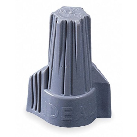 Twist-On Wire Connector, 6 AWG Max, Gray, Polypropylene Insulation, 600 V, 50 PK MPN:30-342