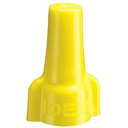 Twist On Wire Connector, 18 AWG to 10 AWG, 600 V, Wing Style, Yellow, 100 PK MPN:30-451