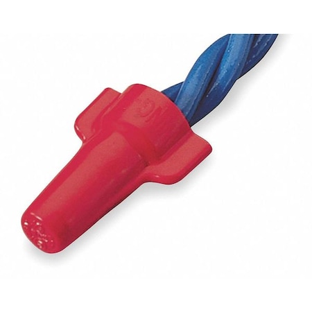 Twist-On Wire Connector, 8 AWG Max, Red, Thermoplastic Polyester Insulation, 600 V, 100 PK MPN:30-452