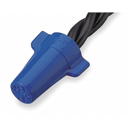 Twist-On Wire Connector, 6 AWG Max, Blue, Thermoplastic Polyester Insulation, 600 V, 25 PK MPN:30-454