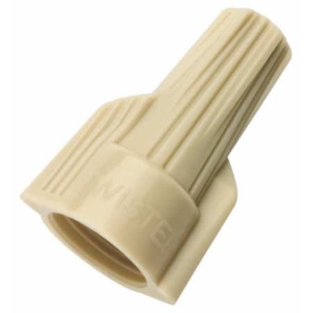 Twist-On Wire Connector, 8 AWG Max, Tan, Polypropylene Insulation, 600 V, 500 PK MPN:30-641J