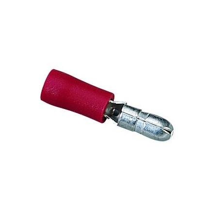 Bullet Terminal, 18 AWG, 300 V, Vinyl Insulated, Red, Crimp Termination Only, 25 PK MPN:83-8001