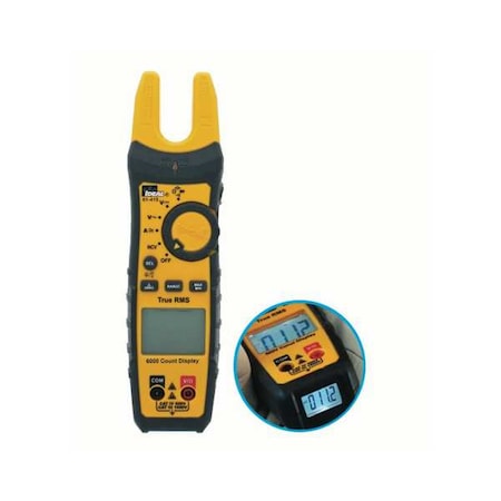 Clamp Meter, Dual Backlit, 200 A A, 0.75 in (19 mm) Jaw Capacity MPN:61-415