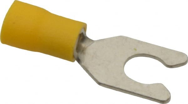 1/4 in Stud, 12 to 10 AWG Compatible, Partially Insulated, Crimp Connection, Locking Fork Terminal MPN:83-7101 1/4 in Stud, 12 to 10 AWG Compatible, Partially Insulated, Crimp Connection, Locking Fork Terminal MPN:83-7101
