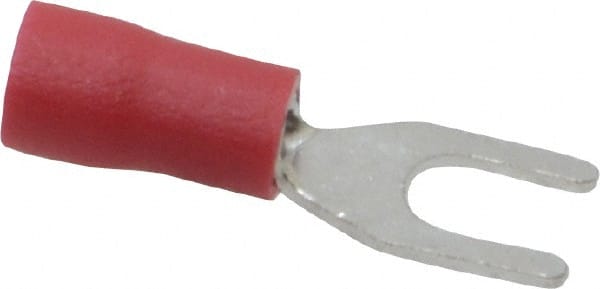 #6 Stud, 22 to 18 AWG Compatible, Partially Insulated, Crimp Connection, Standard Fork Terminal MPN:83-7111