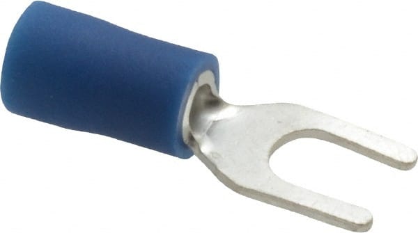 #8 Stud, 16 to 14 AWG Compatible, Partially Insulated, Crimp Connection, Standard Fork Terminal MPN:83-7161