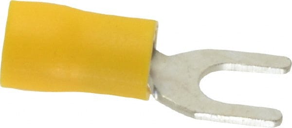 #10 Stud, 12 to 10 AWG Compatible, Partially Insulated, Crimp Connection, Standard Fork Terminal MPN:83-7221