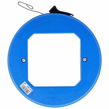 Fish Tape, Formed Hook, 25 ft L, 1/8
