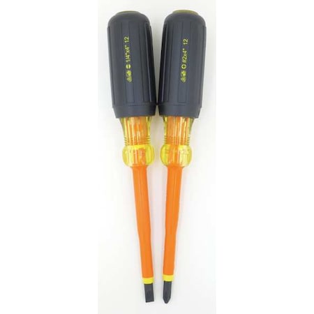 Insulated Screwdriver Set, Slotted/Phillips, 2 pcs MPN:35-9305