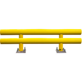 Ideal Shield® Heavy Duty Two-Line Guard Rail Steel & HDPE Plastic 72