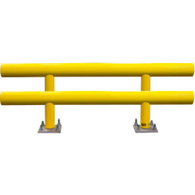 Ideal Shield® Heavy Duty Two-Line Guard Rail Steel & HDPE Plastic 72
