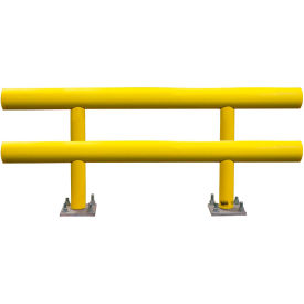 Ideal Shield® Heavy Duty Two-Line Guard Rail Steel & HDPE Plastic 72