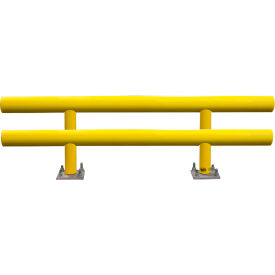 Ideal Shield® Heavy Duty Two-Line Guard Rail Steel & HDPE Plastic 96