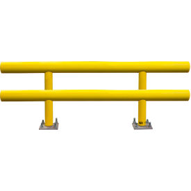 Ideal Shield® Heavy Duty Two-Line Guard Rail Steel & HDPE Plastic 96