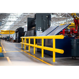 Ideal Shield® Standard Two-Line Guard Rail Steel & HDPE Plastic 48