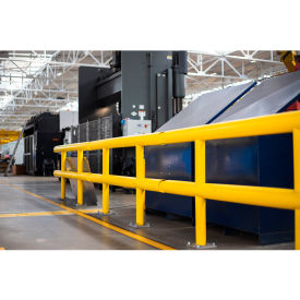 Ideal Shield® Standard Two-Line Guard Rail Steel & HDPE Plastic 96