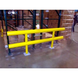 Ideal Shield® Standard Two-Line Guard Rail Steel & HDPE Plastic 96