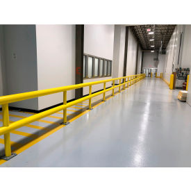 Ideal Shield® Standard Two-Line Guard Rail Steel & HDPE Plastic 96