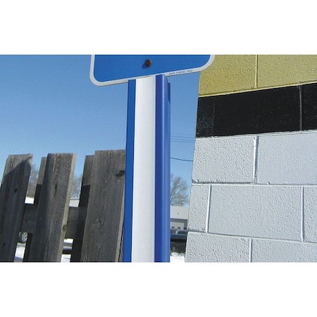 U-Channel Cover, U-Channel, Polyethylene Blue, White, 24 in L MPN:24IN UCHANNEL CVR BL/WH