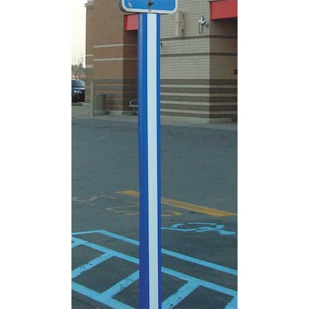 U-Channel Cover, U-Channel, Polyethylene Blue, White, 84 in L MPN:84IN UCHANNEL CVR BL