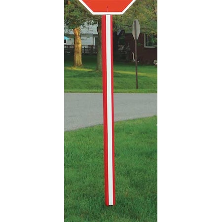 U-Channel Cover, U-Channel, Polyethylene Red, White, 84 in L MPN:84IN UCHANNEL CVR RE