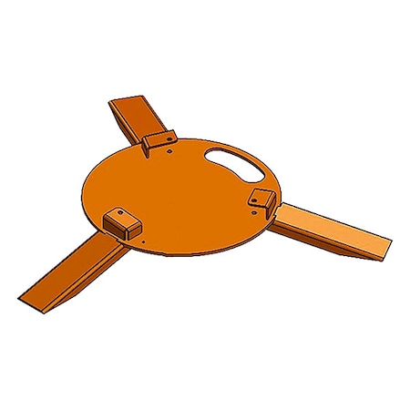 Steel Base, 3 Legged Model, Steel, Blk MPN:70-7010