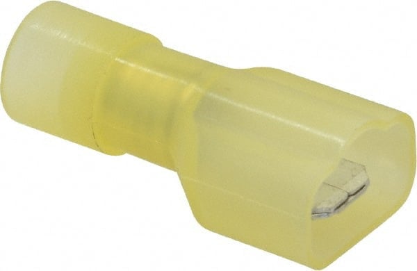 Wire Disconnect: Male, Yellow, Nylon, 12-10 AWG, 1/4