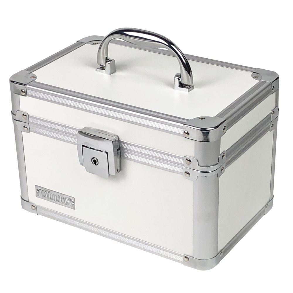 IdeaStream Metal Divided Storage Box, 6-1/2inH x 6inW x 6inD, White MPN:VZ00066