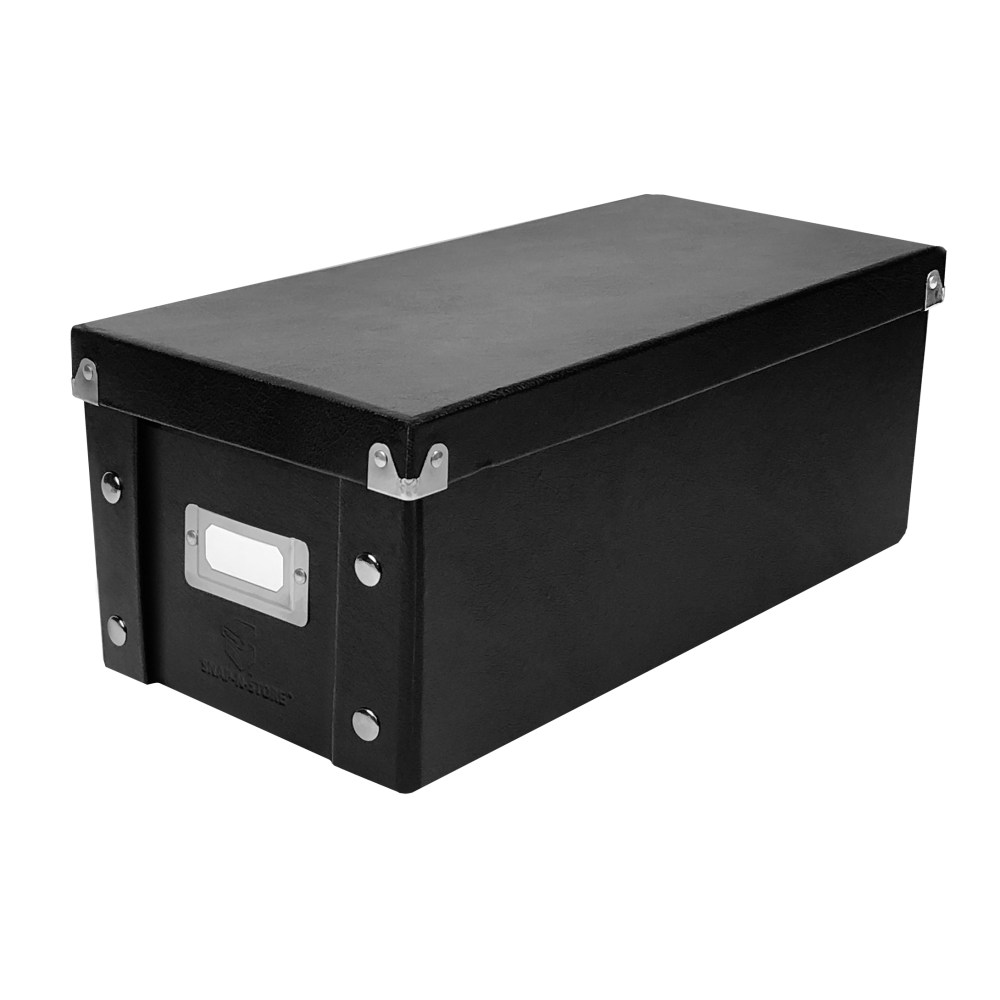 IdeaStream Snap-N-Store Cardboard DVD Storage Boxes, 2-3/4in x 8-1/2in x 17in, Black, Pack Of 2 Boxes MPN:SNS01618