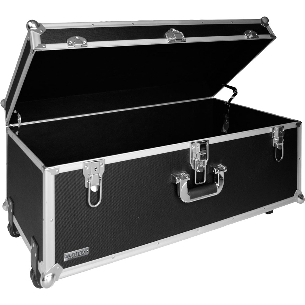 Vaultz XL Storage Chest, 14-1/4inH x 16-1/4inW x 30-3/4inD, Black MPN:VZ00355