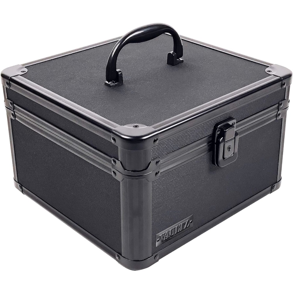 Vaultz Divided Storage Square, 6-1/4inH x 10-1/4inW x 10-1/4inL, Tactical Black MPN:VZ01036