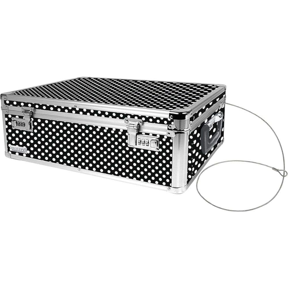 Vaultz Storage Chest, 7inH x 7inW x 19inD, Black/White MPN:VZ03711