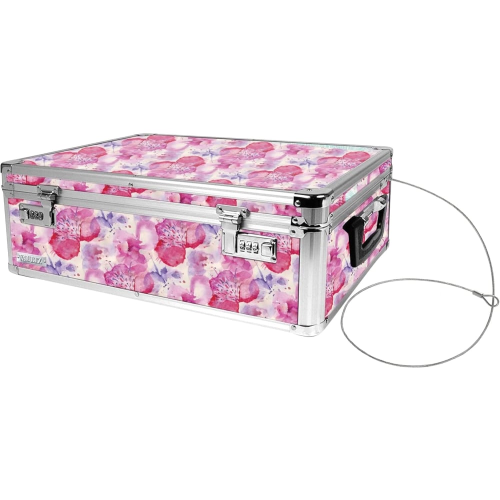 Vaultz Storage Chest, 7-1/2inH x 14inW x 19inD, Pink MPN:VZ03806