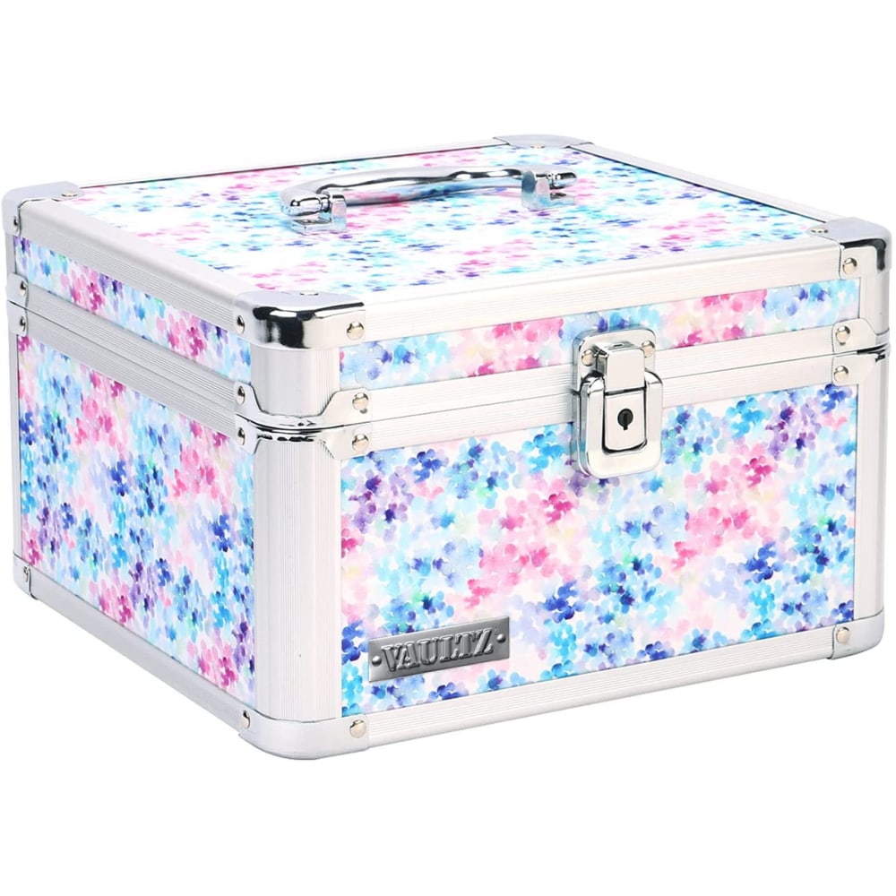 Vaultz Divided Storage Square, 6-1/4inH x 10-1/4inW x 10-1/4inL, Watercolor Pink MPN:VZ03995