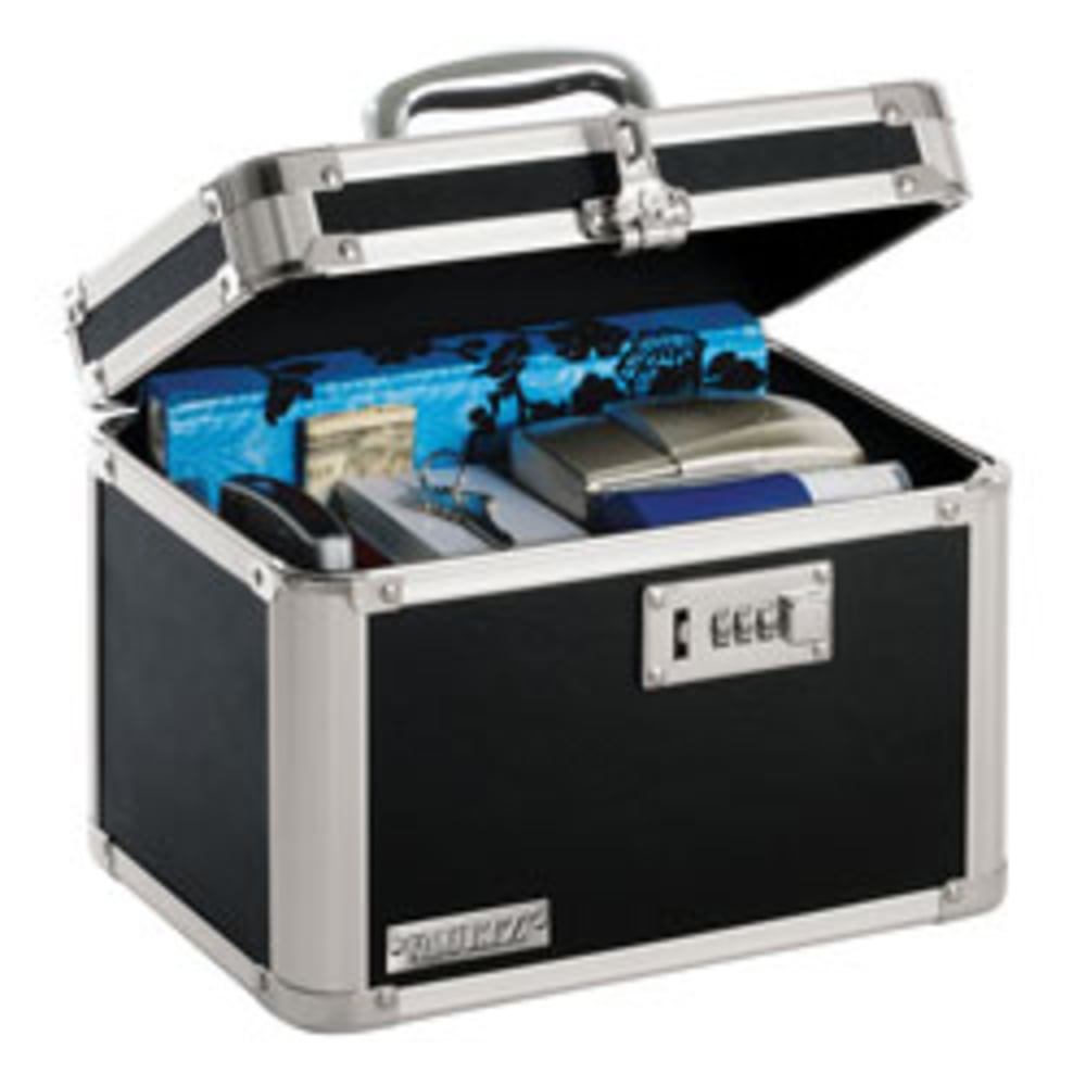 Vaultz Personal Storage Box, 7 3/4inH x 10inW x 7 1/4inD, Black (Min Order Qty 3) MPN:VZ00102