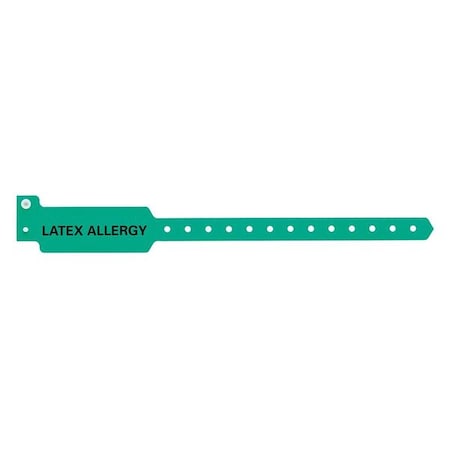 ID Wristband, Green, Latex Allergy, PK500 MPN:ALR-PW-35