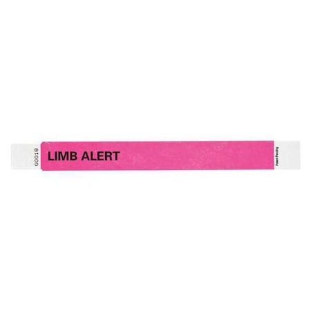 ID Wristband, 1 in. W, Limb Alert, PK500 MPN:ALR-TA-07