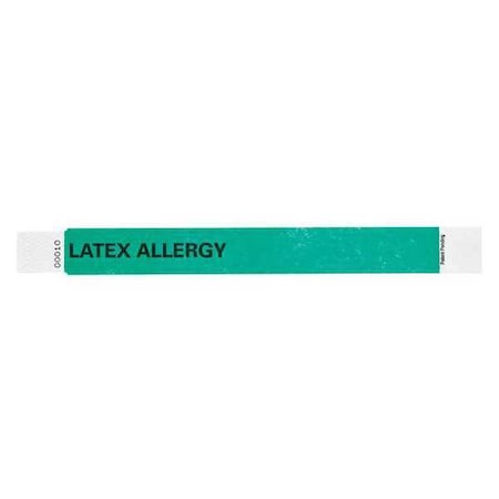 ID Wristband, 1 in. W, Latex Allergy, PK500 MPN:ALR-TA-35