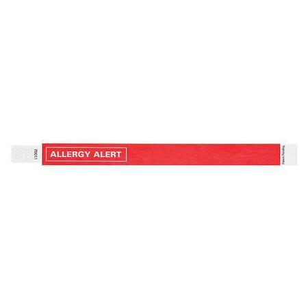 ID Wristband, Tyvek, Allergy Alert, PK500 MPN:ALR-TP-03