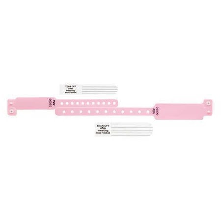 ID Wristband Set, Vinyl, Pink, PK300 MPN:CLS-300-V1AFI-38