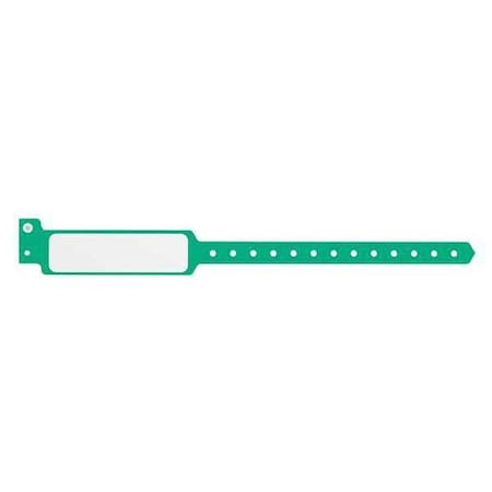 ID Wristband, Plastic, Wide, Green, PK500 MPN:CLS-PXO-35