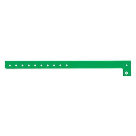 ID Wristband, L-Shaped, Green, 5/8inW, PK500 MPN:P1-01