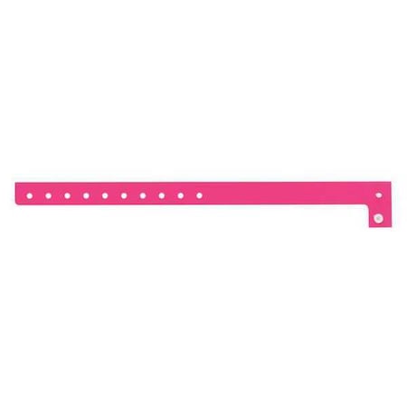 ID Wristband, Plastic, L-Shaped, Pink, PK500 MPN:P1-07