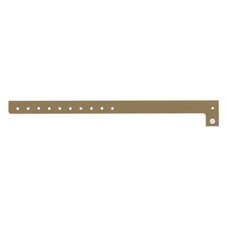 ID Wristband, Plastic, L-Shaped, Gold, PK500 MPN:P1-11