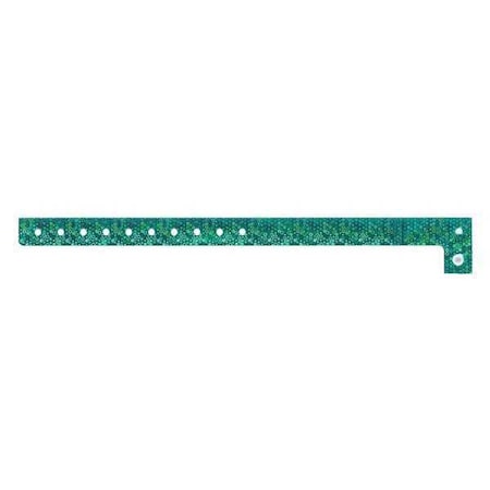ID Wristband, Holographic, Aqua, PK500 MPN:P1H-13