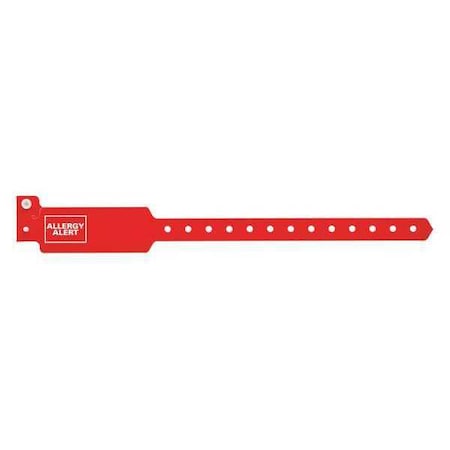 ID Wristband, Red, Allergy Alert, PK500 MPN:ALR-PW-03